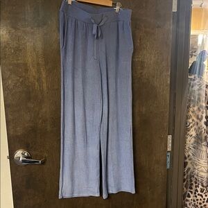 Blue Wide-Leg Pants